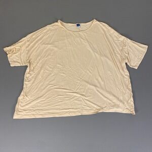 Old Navy Luxe Oversized T-Shirt Top‎ Women's XXL Tall Peach Yellow Short Sleeves